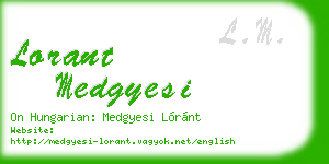 lorant medgyesi business card